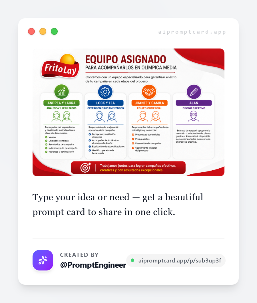 Type your idea or need — get a...